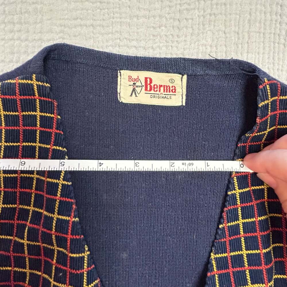 Vintage Bud Berma Originals Plaid Corduroy Vest - Picture 12 of 12